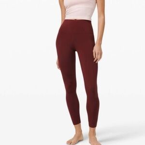 Lululemon Align High-Waisted Merlot Leggings 25” Size 2